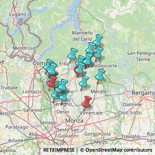 Mappa BULCIAGO - Bulciaghetto - Bivio S. Agost, 23892 Bulciago LC, Italia (10.198)