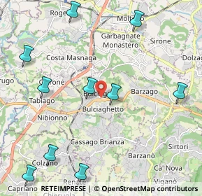 Mappa BULCIAGO - Bulciaghetto - Bivio S. Agost, 23892 Bulciago LC, Italia (2.75091)