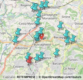 Mappa BULCIAGO - Bulciaghetto - Bivio S. Agost, 23892 Bulciago LC, Italia (2.067)