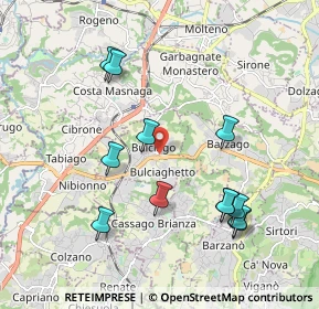 Mappa BULCIAGO - Bulciaghetto - Bivio S. Agost, 23892 Bulciago LC, Italia (2.005)