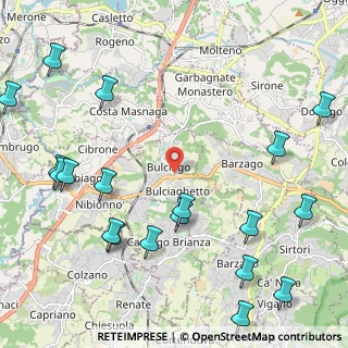 Mappa BULCIAGO - Bulciaghetto - Bivio S. Agost, 23892 Bulciago LC, Italia (2.9715)