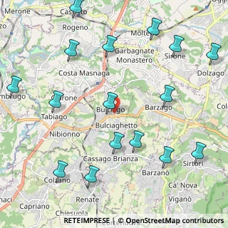 Mappa BULCIAGO - Bulciaghetto - Bivio S. Agost, 23892 Bulciago LC, Italia (2.67875)