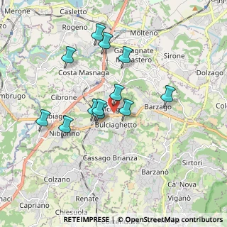 Mappa BULCIAGO - Bulciaghetto - Bivio S. Agost, 23892 Bulciago LC, Italia (1.58917)