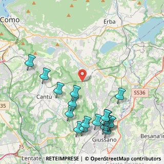 Mappa Via del Roccolo, 22040 Brenna CO, Italia (4.94111)