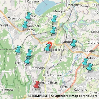 Mappa 22040 Lurago D'erba CO, Italia (2.49417)