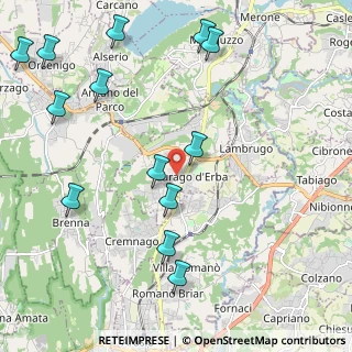 Mappa 22040 Lurago D'erba CO, Italia (2.61154)