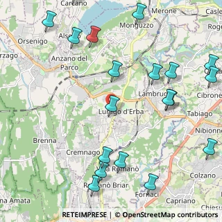 Mappa 22040 Lurago D'erba CO, Italia (2.80105)