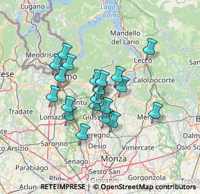 Mappa 22040 Lurago D'erba CO, Italia (10.4155)