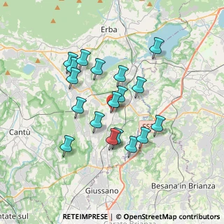 Mappa 22040 Lurago D'erba CO, Italia (3.07778)