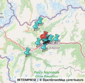Mappa Loc. Arpuilles Capoluogo, 11100 Aosta AO, Italia (5.96923)