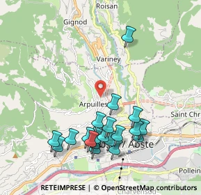 Mappa Loc. Arpuilles Capoluogo, 11100 Aosta AO, Italia (2.084)