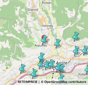 Mappa Loc. Arpuilles Capoluogo, 11100 Aosta AO, Italia (2.73333)