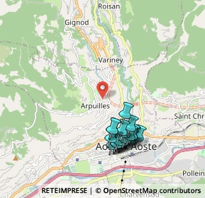 Mappa Loc. Arpuilles Capoluogo, 11100 Aosta AO, Italia (1.9465)