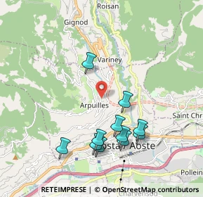 Mappa Loc. Arpuilles Capoluogo, 11100 Aosta AO, Italia (1.94364)