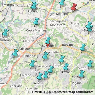 Mappa Bulciago, 23892 Bulciago LC, Italia (3.011)