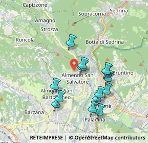 Mappa Via De Gasperi, 24031 Almenno San Salvatore BG, Italia (1.74714)