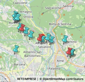 Mappa Via De Gasperi, 24031 Almenno San Salvatore BG, Italia (2.09722)