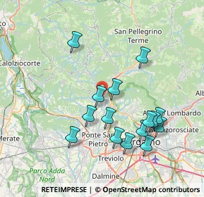 Mappa Via De Gasperi, 24031 Almenno San Salvatore BG, Italia (7.39733)