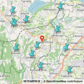 Mappa Via Mons.G. Nava, 22040 Lurago D'erba CO, Italia (2.865)