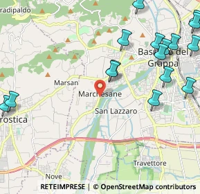 Mappa Strada Marchesane, 36060 Bassano del Grappa VI, Italia (2.83313)