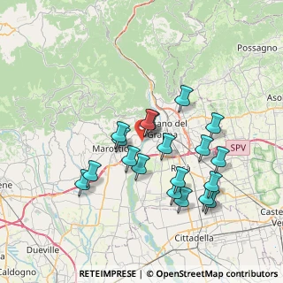 Mappa Strada Marchesane, 36060 Bassano del Grappa VI, Italia (6.85684)