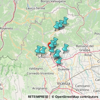 Mappa Via del Barco, 36013 Piovene Rocchette VI, Italia (9.35385)