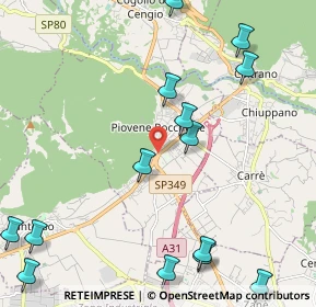 Mappa Via del Barco, 36013 Piovene Rocchette VI, Italia (2.79357)