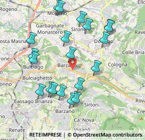 Mappa 23890 Barzago LC, Italia (2.041)