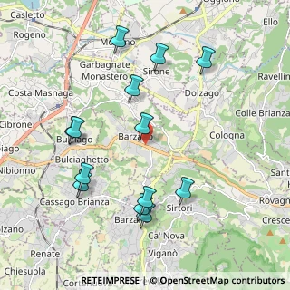 Mappa 23890 Barzago LC, Italia (2.09769)