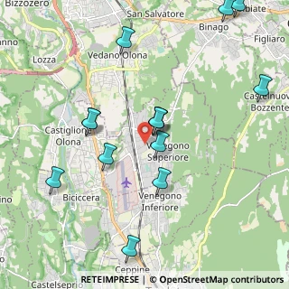 Mappa Via Giuseppe Parini, 21040 Venegono Superiore VA, Italia (2.14)
