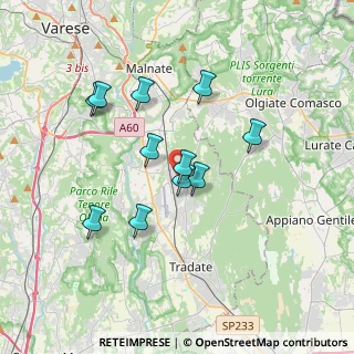 Mappa Via Giuseppe Parini, 21040 Venegono Superiore VA, Italia (3.08636)