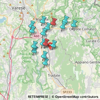 Mappa Via Giuseppe Parini, 21040 Venegono Superiore VA, Italia (3.01529)