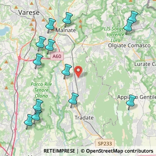 Mappa Via Giuseppe Parini, 21040 Venegono Superiore VA, Italia (5.64462)