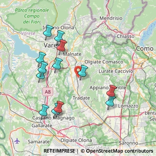 Mappa Via Giuseppe Parini, 21040 Venegono Superiore VA, Italia (8.29385)