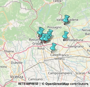 Mappa Via Eliodoro Farronato, 36060 Romano D'ezzelino VI, Italia (7.30818)