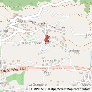 Mappa Località Champapon, 16, 11020 Saint-Christophe, Aosta (Valle d'Aosta)