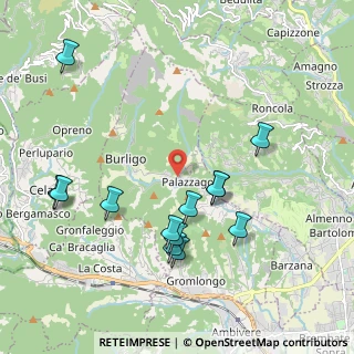 Mappa Via Cà Quarengo, 24030 Palazzago BG, Italia (2.10923)
