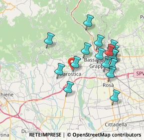 Mappa Via G. B. Busatta, 36063 Marostica VI, Italia (6.95941)