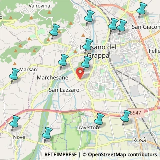 Mappa Via Maresciallo Maggiore CC Oreste Leonardi, 36061 Bassano del Grappa VI, Italia (2.87)