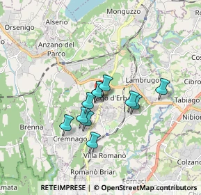 Mappa Via Alessandro Manzoni, 22046 Lurago D'erba CO, Italia (1.24182)