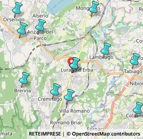 Mappa Via Alessandro Manzoni, 22046 Lurago D'erba CO, Italia (2.45333)