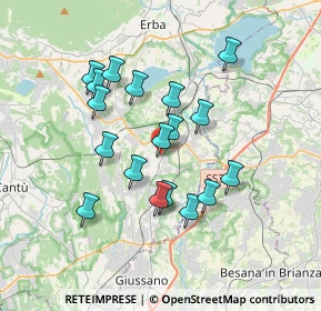 Mappa Via Alessandro Manzoni, 22046 Lurago D'erba CO, Italia (3.08889)