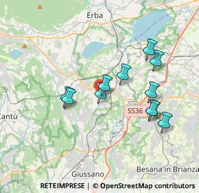 Mappa Via Alessandro Manzoni, 22046 Lurago D'erba CO, Italia (3.22909)