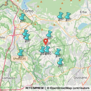 Mappa Via Vincenzo Gioberti, 22063 Cantù CO, Italia (3.98182)