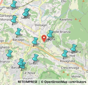 Mappa Via Valmara, 23884 Castello di Brianza LC, Italia (2.56385)