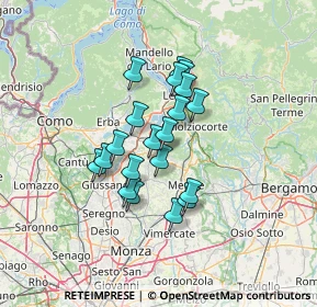 Mappa Via Valmara, 23884 Castello di Brianza LC, Italia (9.998)
