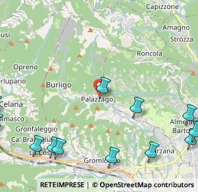 Mappa Via Cà Curti, 24030 Palazzago BG, Italia (3.25077)