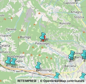 Mappa Via Cà Curti, 24030 Palazzago BG, Italia (3.4775)