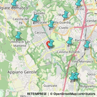 Mappa Via Giuseppe Ungaretti, 22070 Bulgarograsso CO, Italia (2.82909)