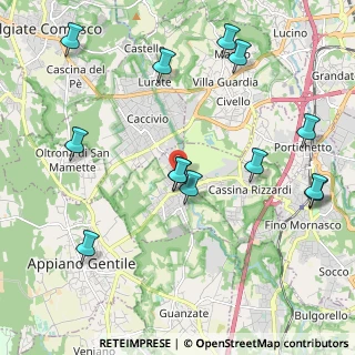 Mappa Via Giuseppe Ungaretti, 22070 Bulgarograsso CO, Italia (2.35154)